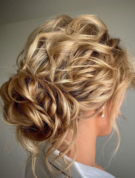 Voluminous Textured Messy Updo Voluminous Textured Messy Updo — Wedding Hair