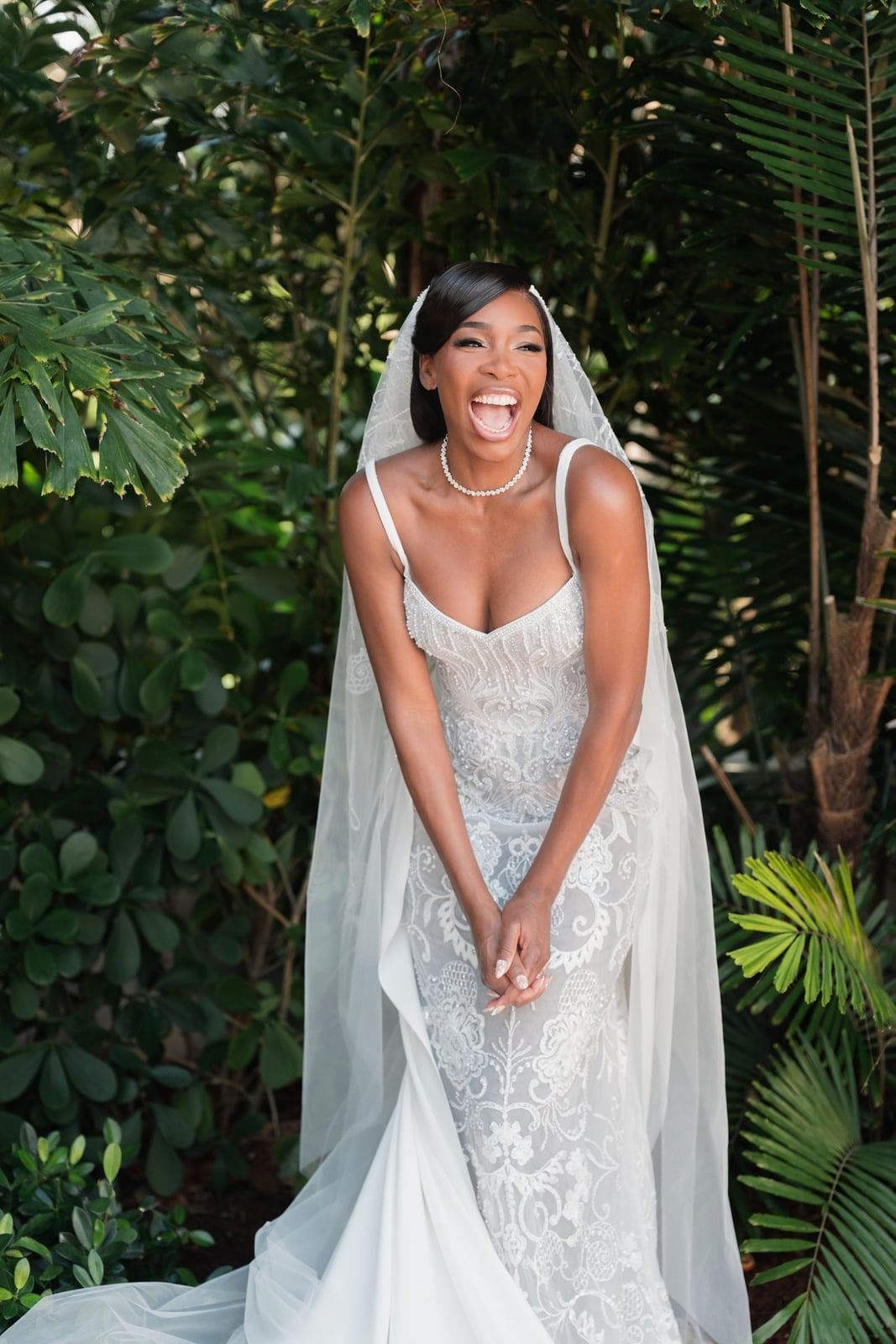 Shoulder Length Smooth Blowout With Side Swept Bangs Shoulder Length Smooth Blowout With Side Swept Bangs — Wedding Hair