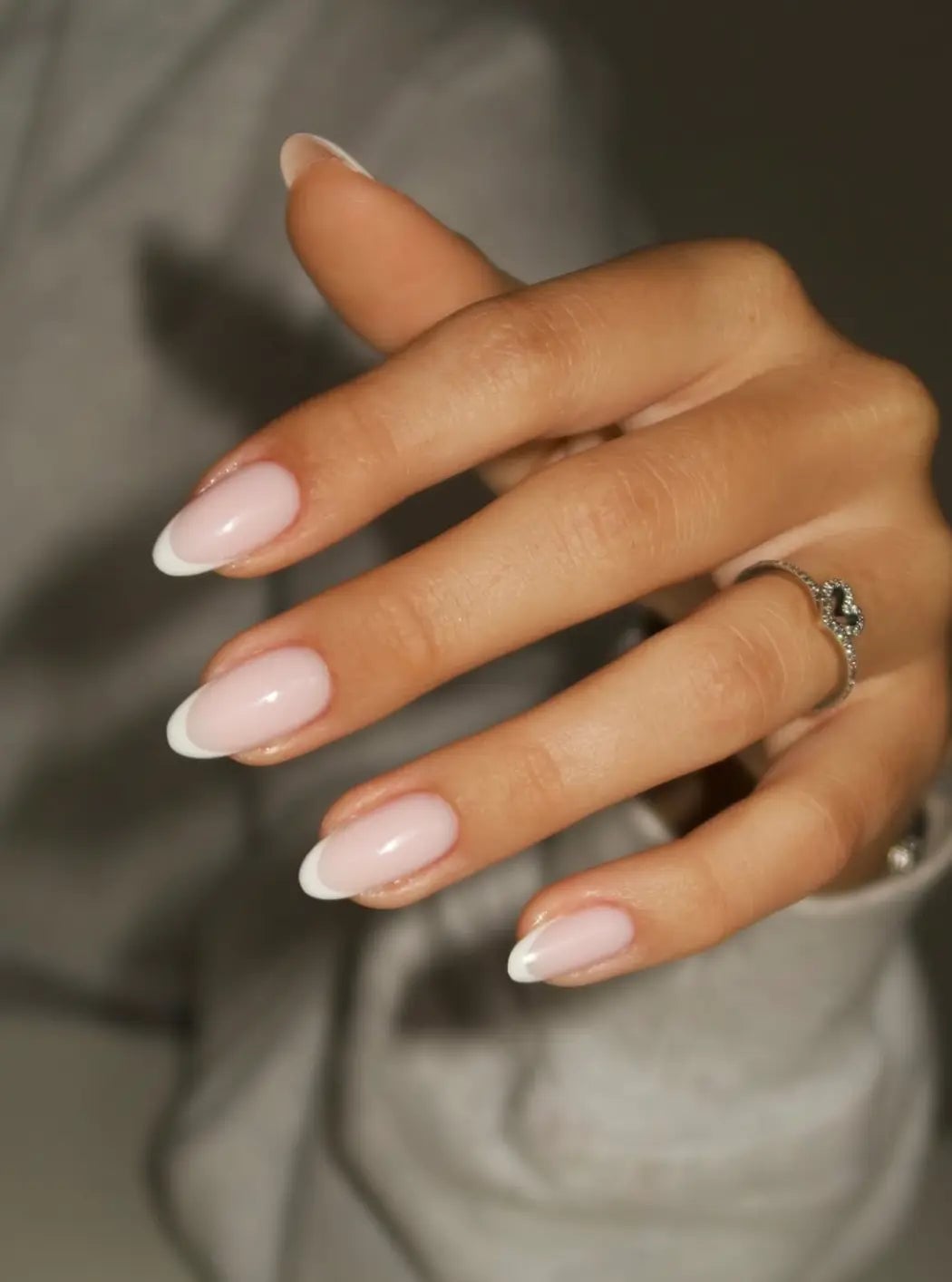 Short Oval Nails Classic French Manicure Short Oval Nails Classic French Manicure — Wedding Nails for Bride