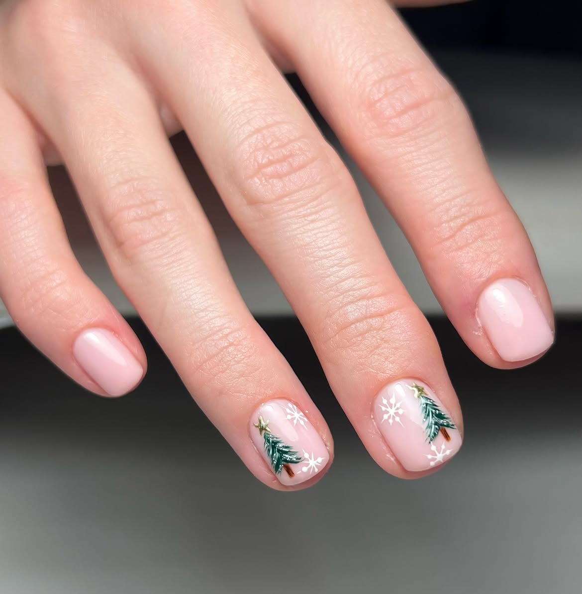 Whimsical Christmas Tree & Snowflake Accents