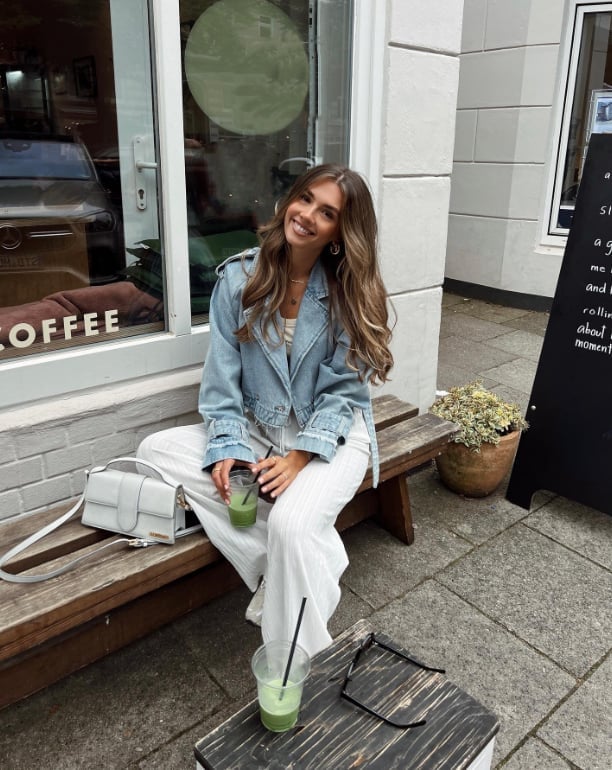 White Linen Trousers With a Denim Jacket White Linen Trousers With a Denim Jacket — White Pants Outfits