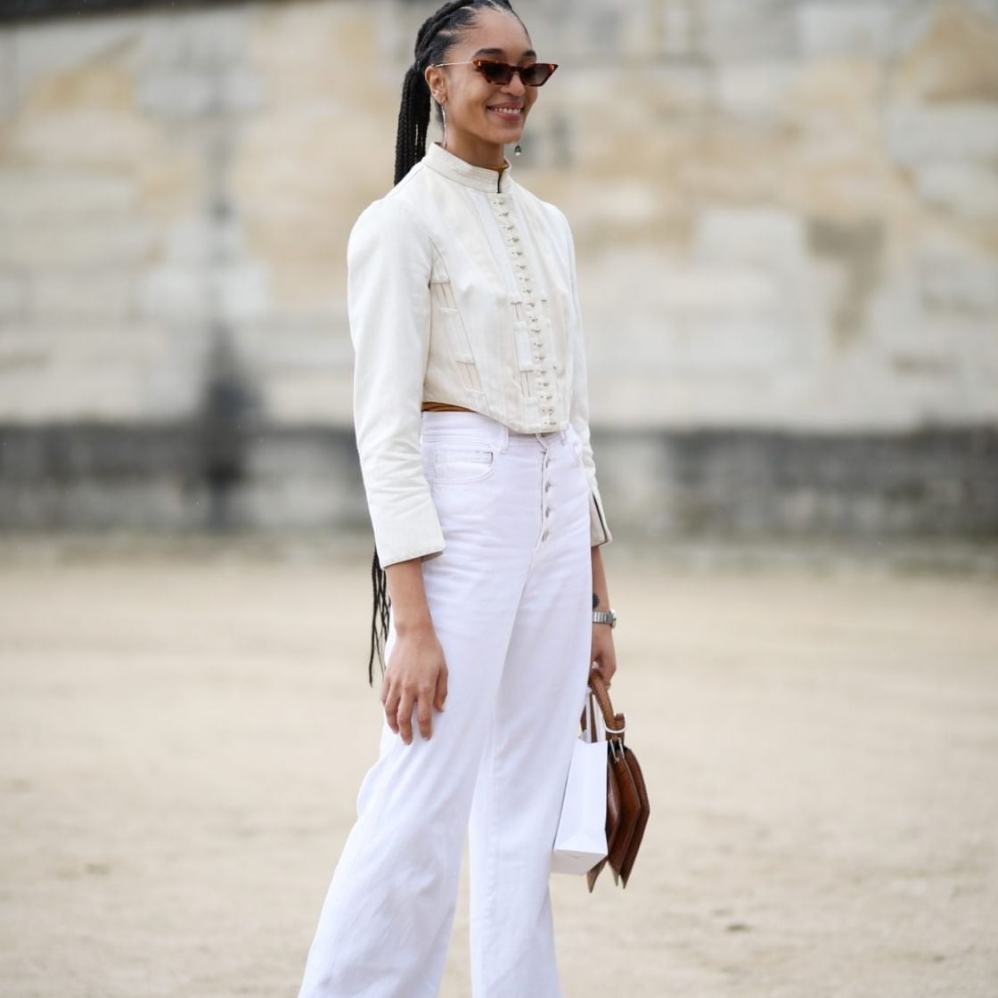 Structured White Jacket With Straight Leg Jeans Structured White Jacket With Straight Leg Jeans — White Top Outfits