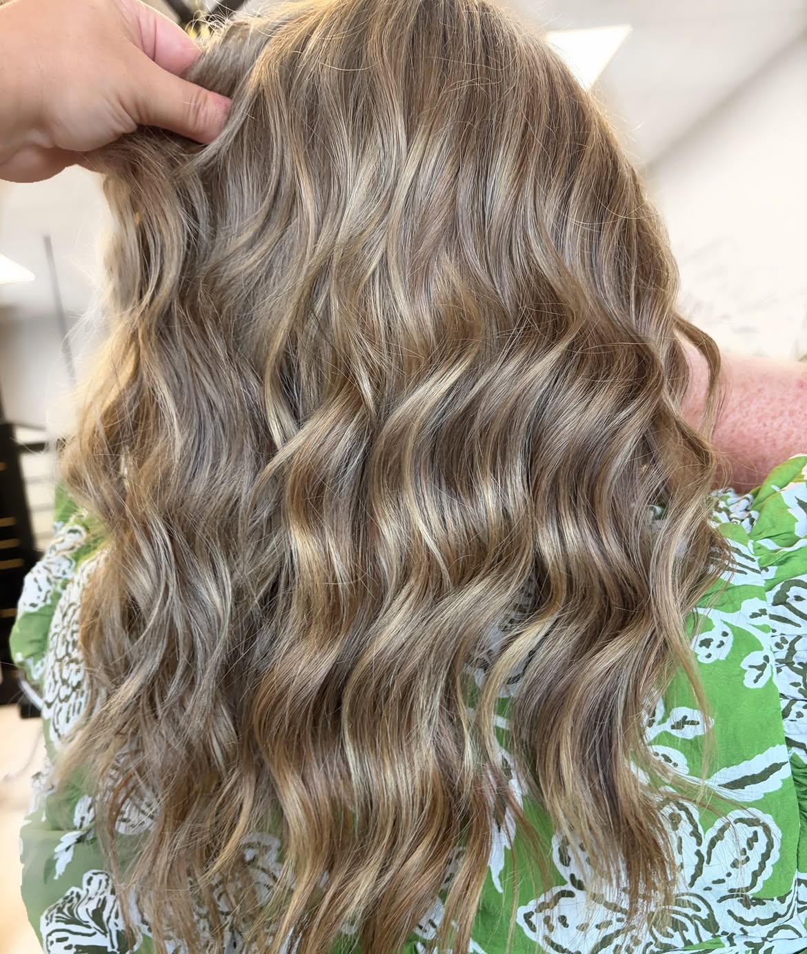 Winter Honey Blonde Balayage With Loose Waves