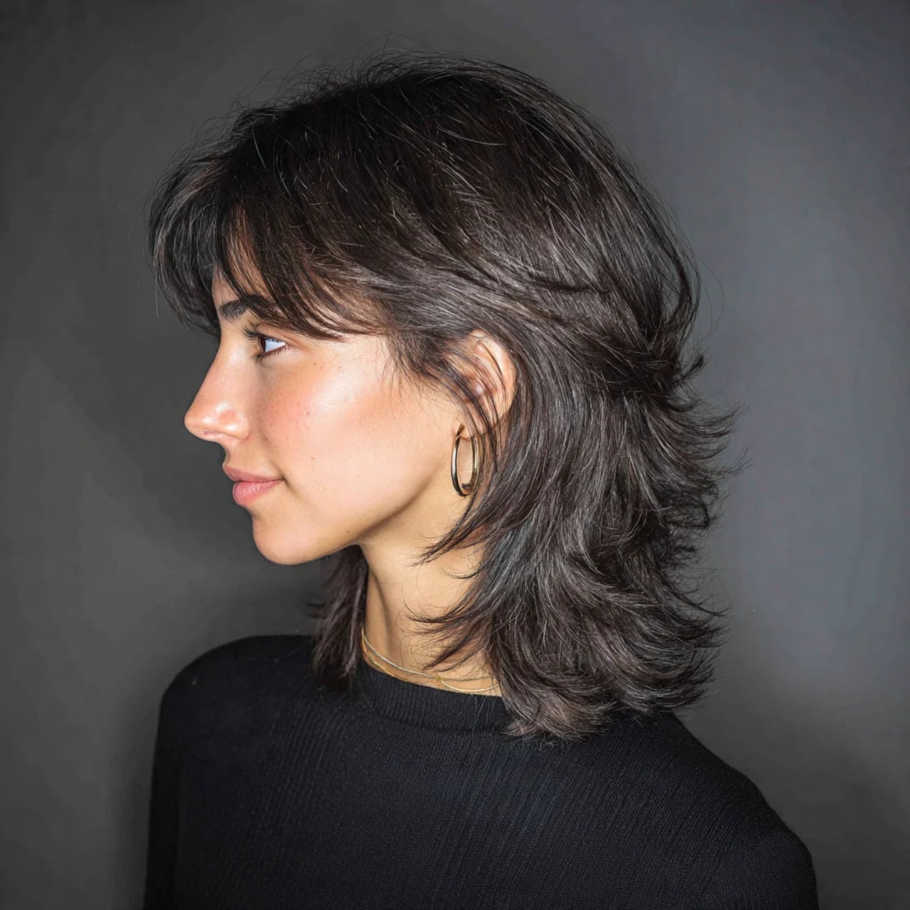 Shaggy Layered Cut With Wispy Bangs Shaggy Layered Cut With Wispy Bangs — Wolf Cut Hair