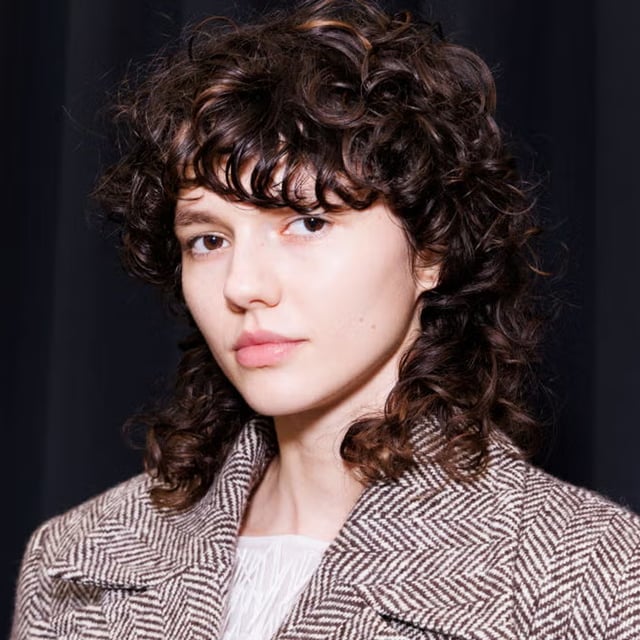 Thick Curly Dark Brown Wolf Cut Thick Curly Dark Brown Wolf Cut — Wolf Cut Hair