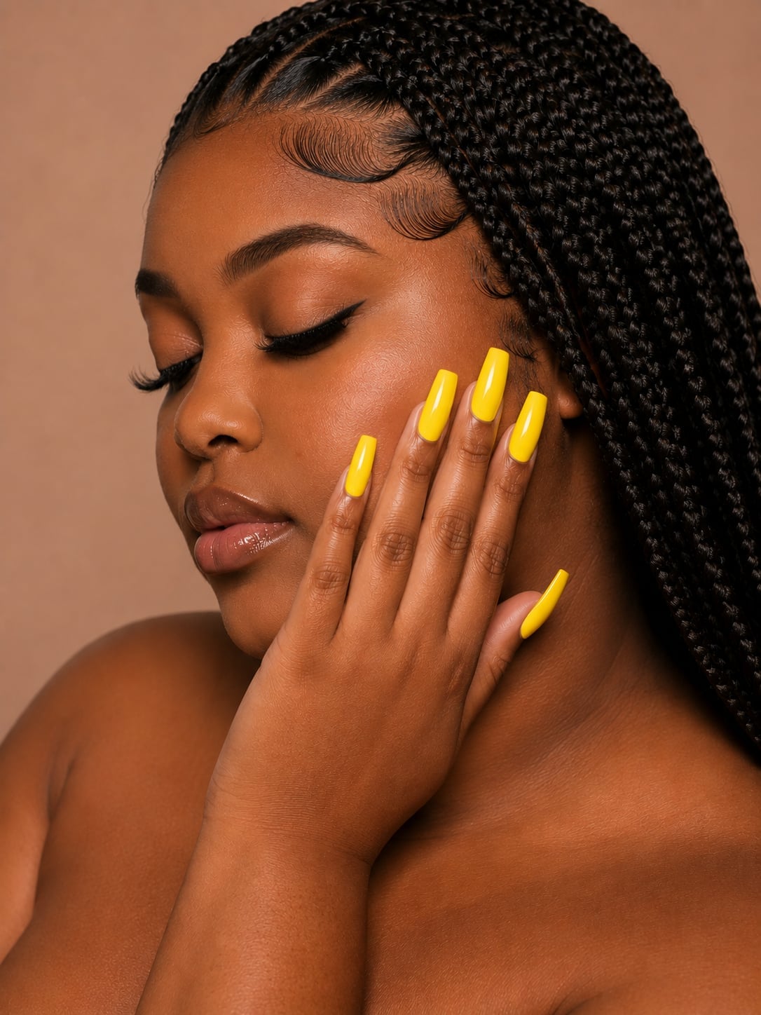 Vibrant Glossy Long Square Yellow Nails Vibrant Glossy Long Square Yellow Nails