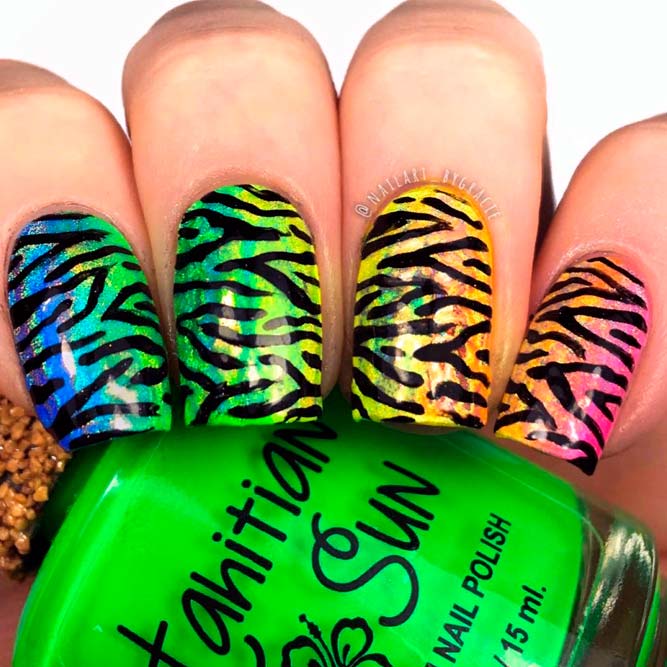 Short Square Pastel Pink with Zebra Accent Short Square Pastel Pink with Zebra Accent — Zebra Nails