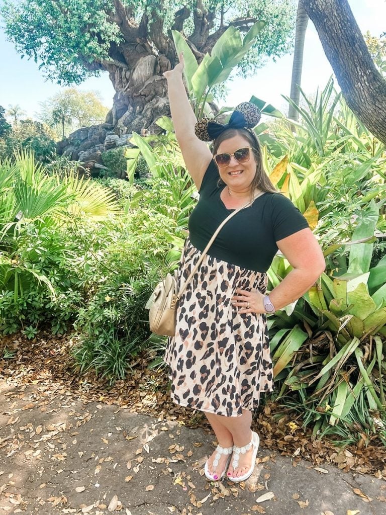 Animal print dress with playful accessories Animal print dress with playful accessories — Zoo Outfits