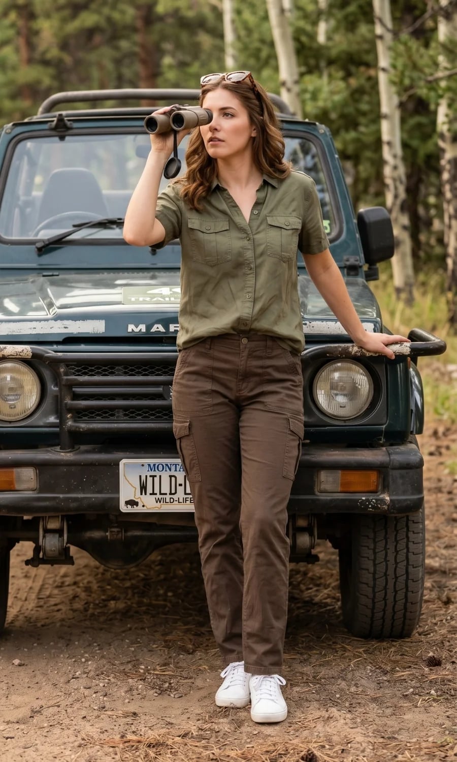 Olive green cargo pants and matching shirt Olive green cargo pants and matching shirt — Zoo Outfits